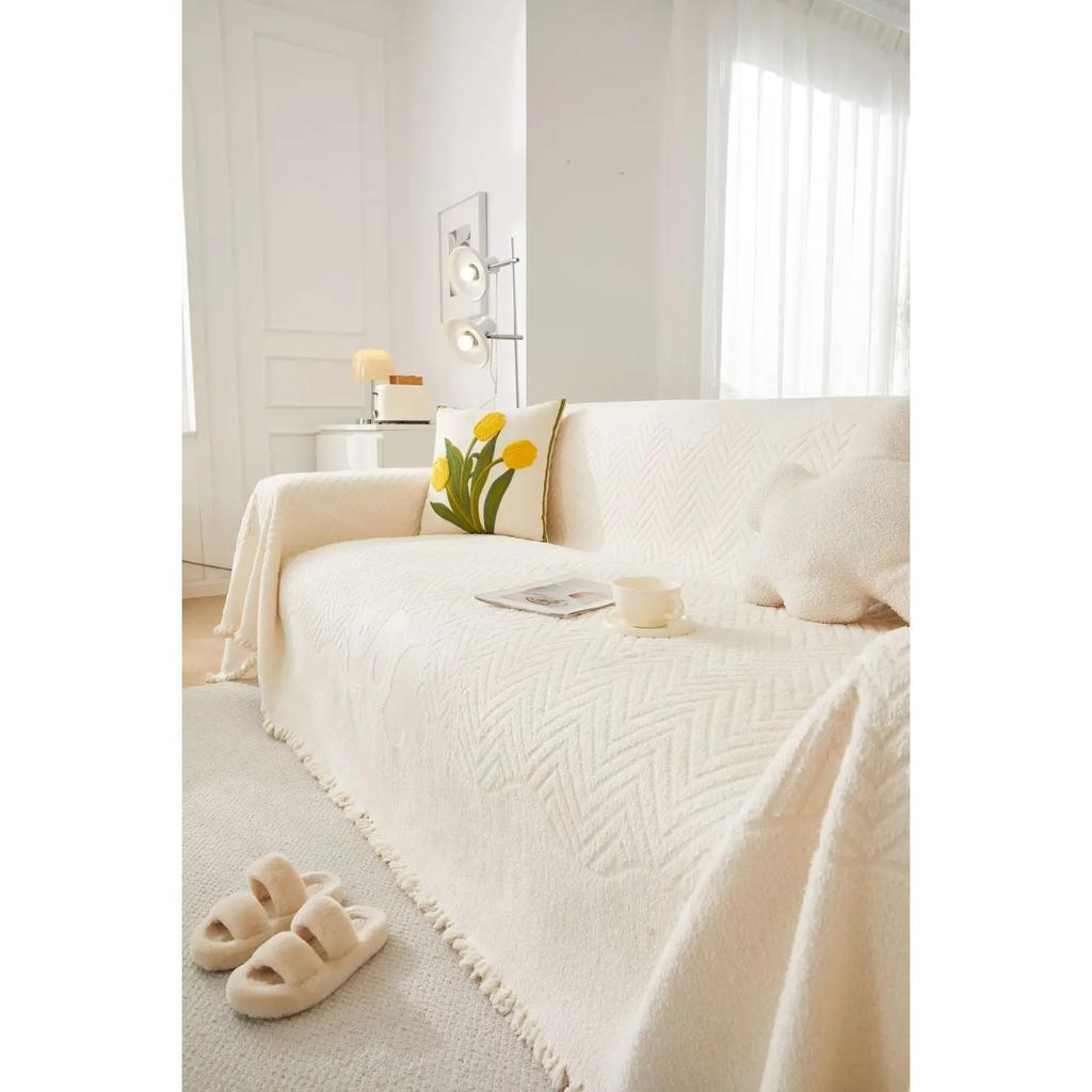 Panda Sofa Cover Cloth Towel  New Luxury Thick Sofa Cushion Lazy One Piece of Four Seasons Universal Woolen Blanket Carpet
