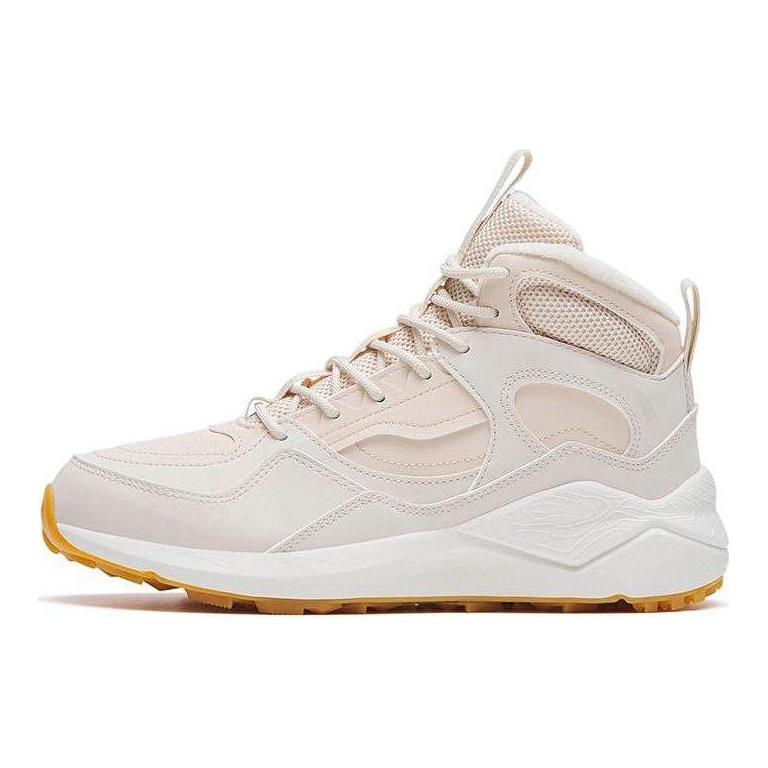 Anta Polar Astarlı Sıcak Kaymaz Aşınmaya Dayanıklı Darbe Emici Yüksek Taban Spor Günlük Ayakkabı Kadın Spor Ayakkabı Haki-Gri 122248992-1