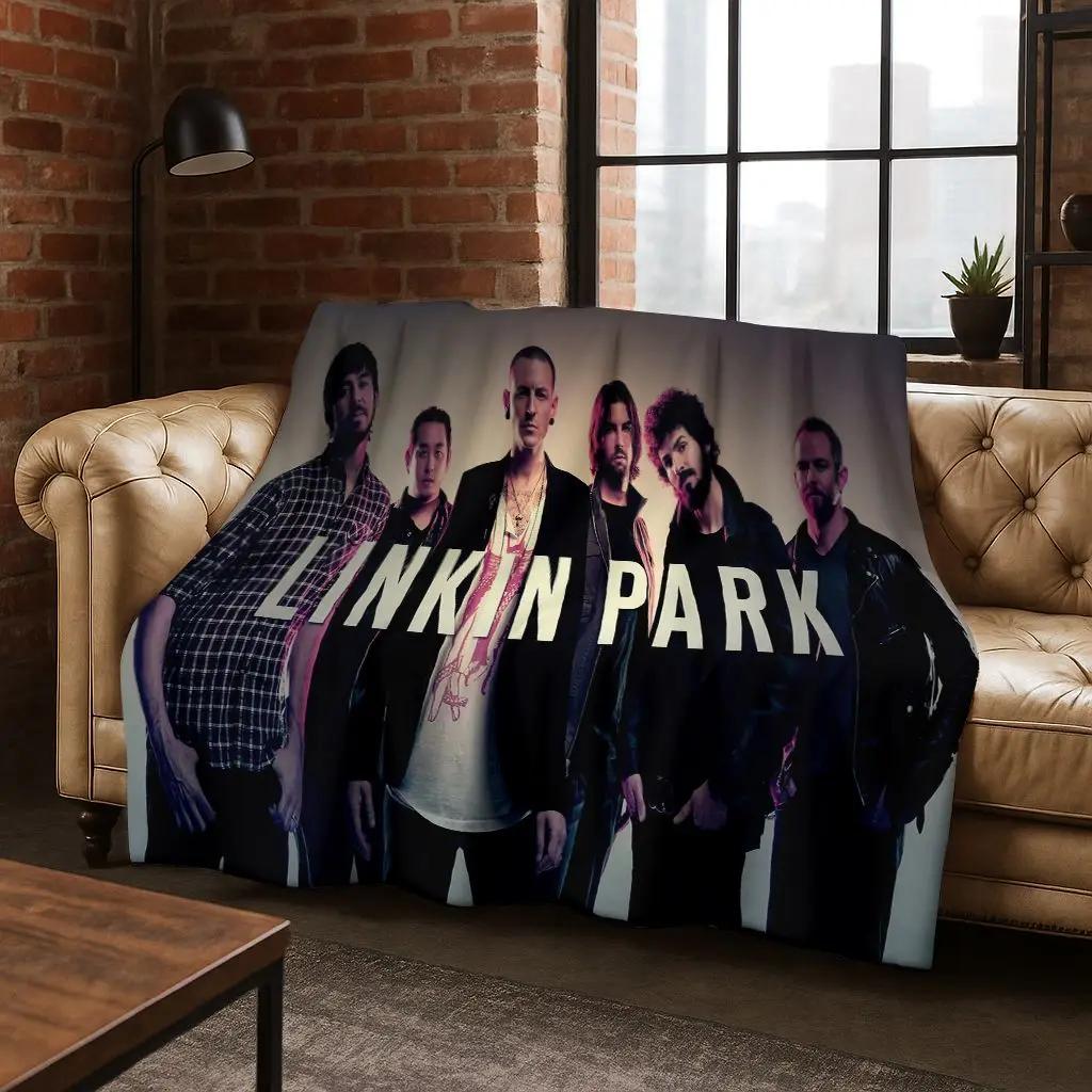 Coperta in Flanella Classica L-Linkin Park Segno Rock Band Art, Coperta Morbida Accogliente per Casa Camera da Letto Letto Divano Coperta da Picnic Regalo Bambino