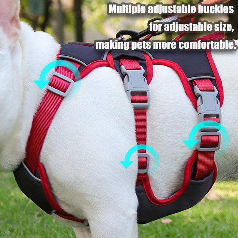 No Pull Dog Harness Outdoor Walking Pet Chest Strap Reflective Dog Vest Harness Anti Escaspe Traction Rope Labrador Dog Supplies