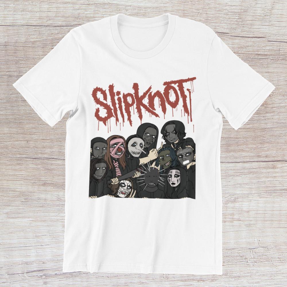 Slipknot Tshirt Heavy Metal Hard Rock Headbangers Band On Ring Spun Cotton Tee