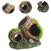 Aquarium Barrel Statue Accessories Fish Ornament Rock Cave Home Aquatic Crafts