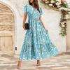 Women's Flowy Dresses Women's Summer Dresses Casual Short Sleeve Maxi Dresses Formal Maxi Dresses