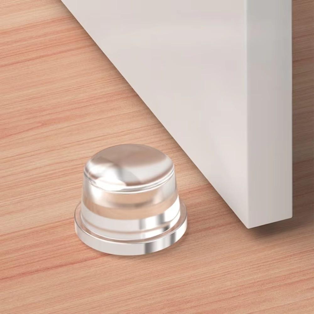 Transparent Silicone Silicone Door Stopper Oil Rubbed PET No Drill Door Stopper Cylinder Creative Anti Slamming Door Stop