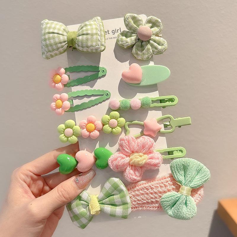 Children's Cute Plush Flower Hair Clips for Girls