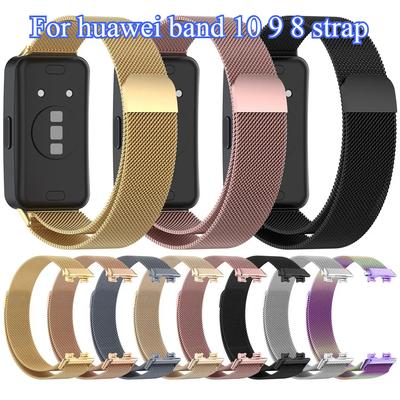 Mlianese Loop For Huawei Band 10 Smartwatch Magnetic Correa Wrist Watchbands Metal Stainless Steel Bracelet Huawei Band 9 8 Strap