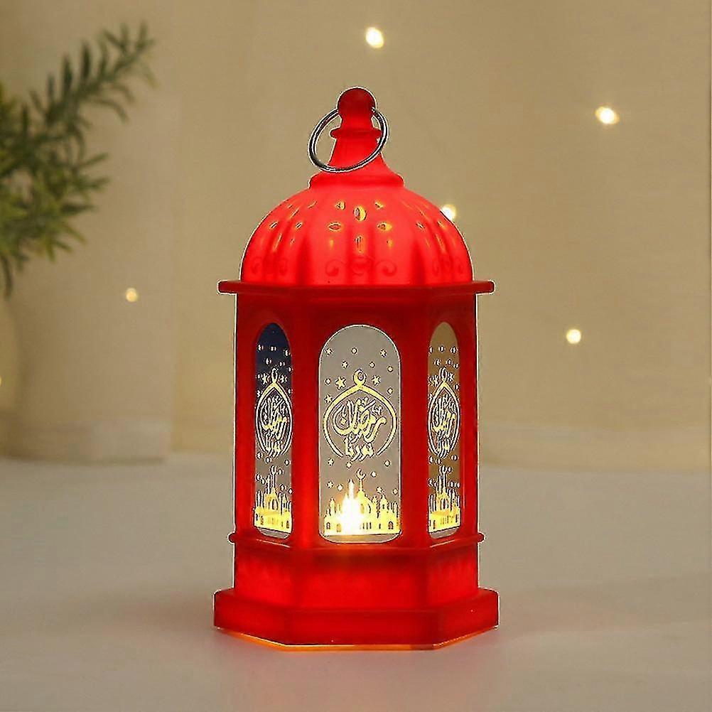 Ramadan Lantern Festival Electronic Night Light Table Lamp - Eid Mubarak Home Decor, Decorative LED Night Light, Battery-Operated