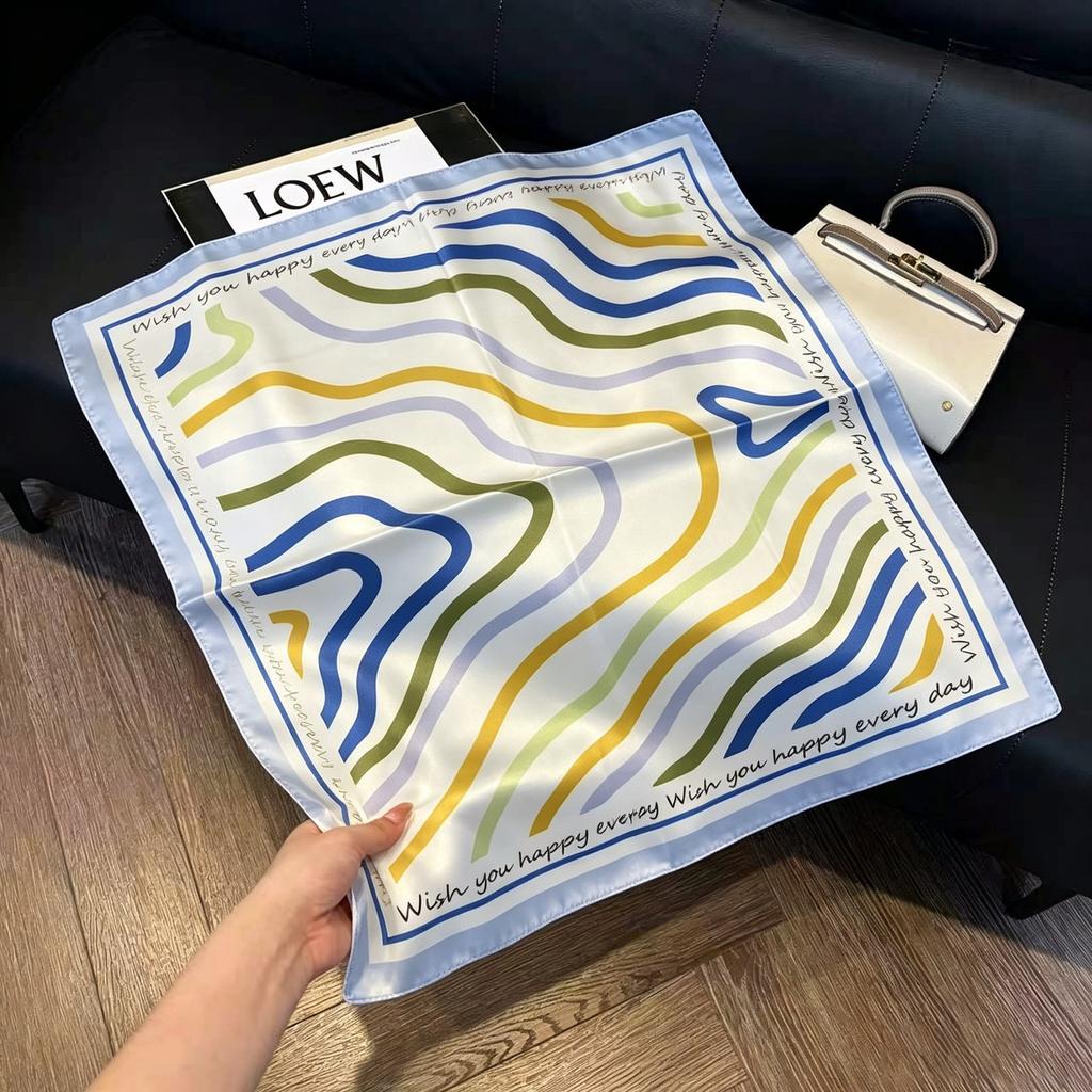 May Kaji Cashew Flower Square Scarf Retro Men's Silk Scarf Buckle British Style Scarf Men's Paisley Pattern Small Scarf Women