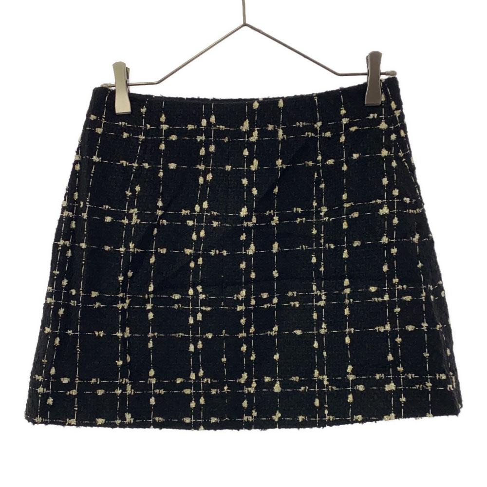 Nieużywana Mini spódnica w kratę tweedową TED BAKER 1 czarna spódnica w kształcie litery A z metką Damska Używana