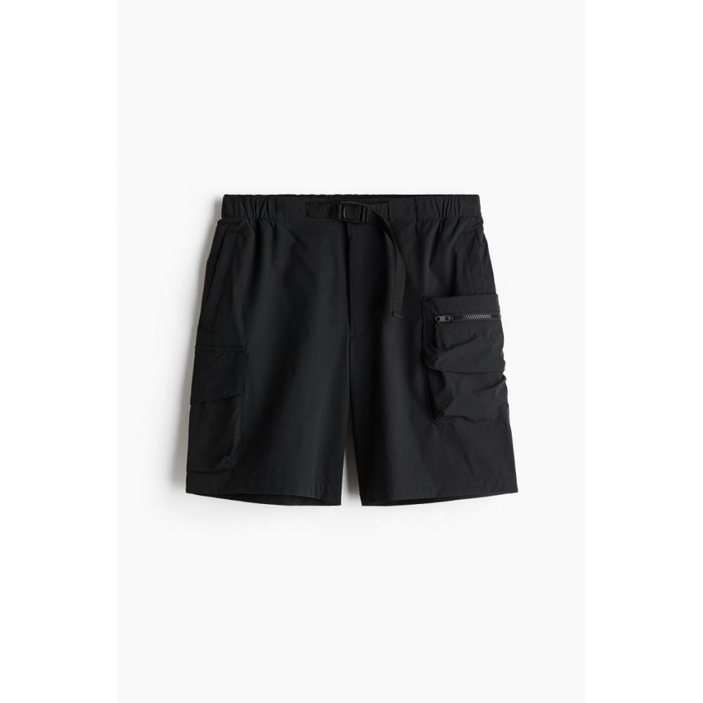 H M Loose Fit Nylon sHorts Black