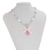 2025 Ny Söt Vit Femudd Rosa Rosett Jordgubbsberlock Chokerhalsband Goth Vintage Y2K Flickors Söta Smycken Accessoarer