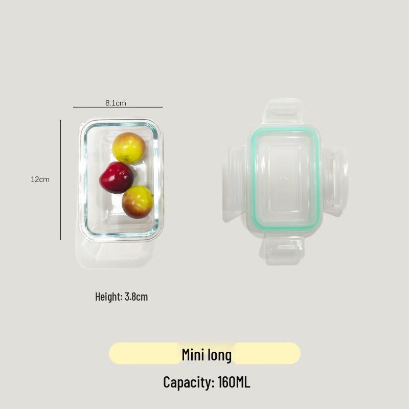 ZISIZ Kids Borosilicate Glass Food Container