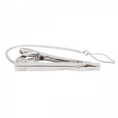 Diagonal Cutting Point Logo Tie Clip Dmg1actp301s1