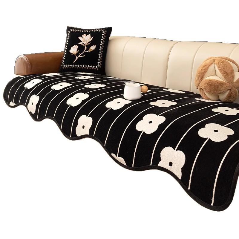 Premium Sense Irregular Special-shaped Sofa Cushion Universal In All Seasons 2025 New Fixed Non-slip Straight Row Seat Cushion Cover Cloth