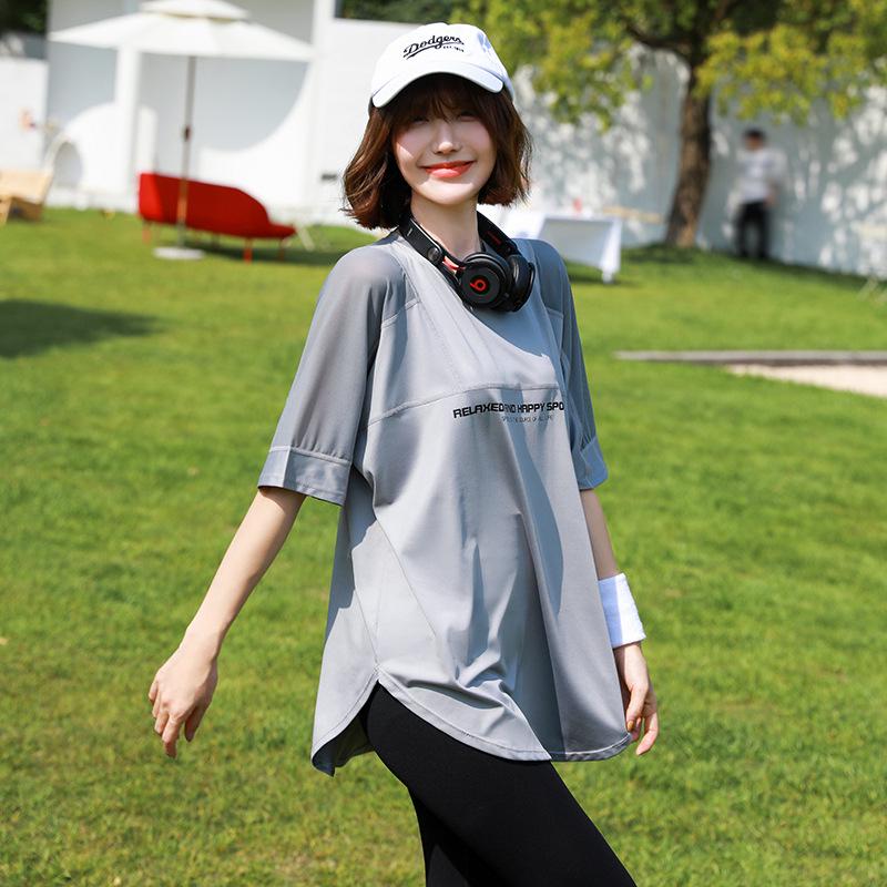 

Breathable Loose Fit Sports Running T-shirt for Plus-Size Fitness M