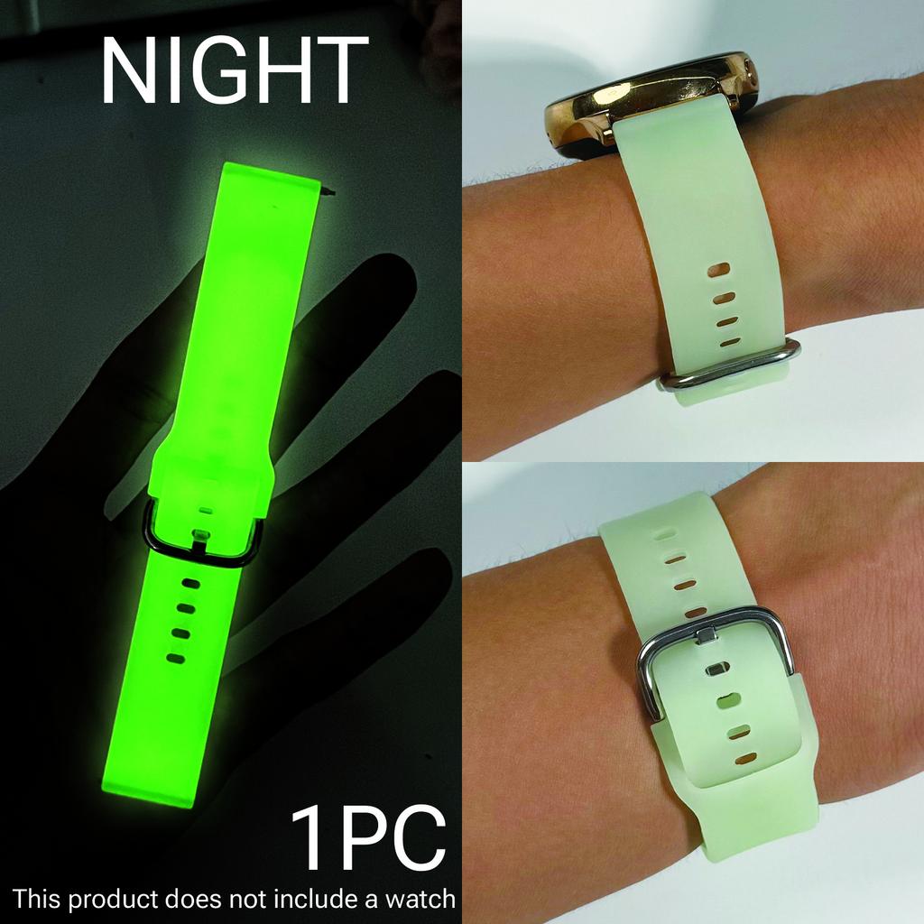 18mm/20mm/22mm Interface Fluorescent Strap For Samsung Galaxy Watch 7 For Huawei/Huami/Garmin Watch Replacement Band