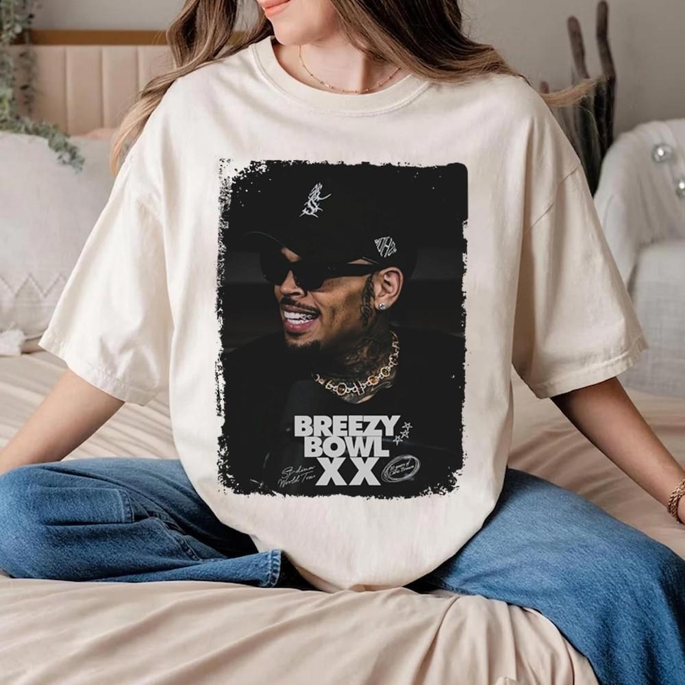 Chris Brown Breezy Bowl XX Tour 2025 Shirt Vintage Unisex T-Shirt M