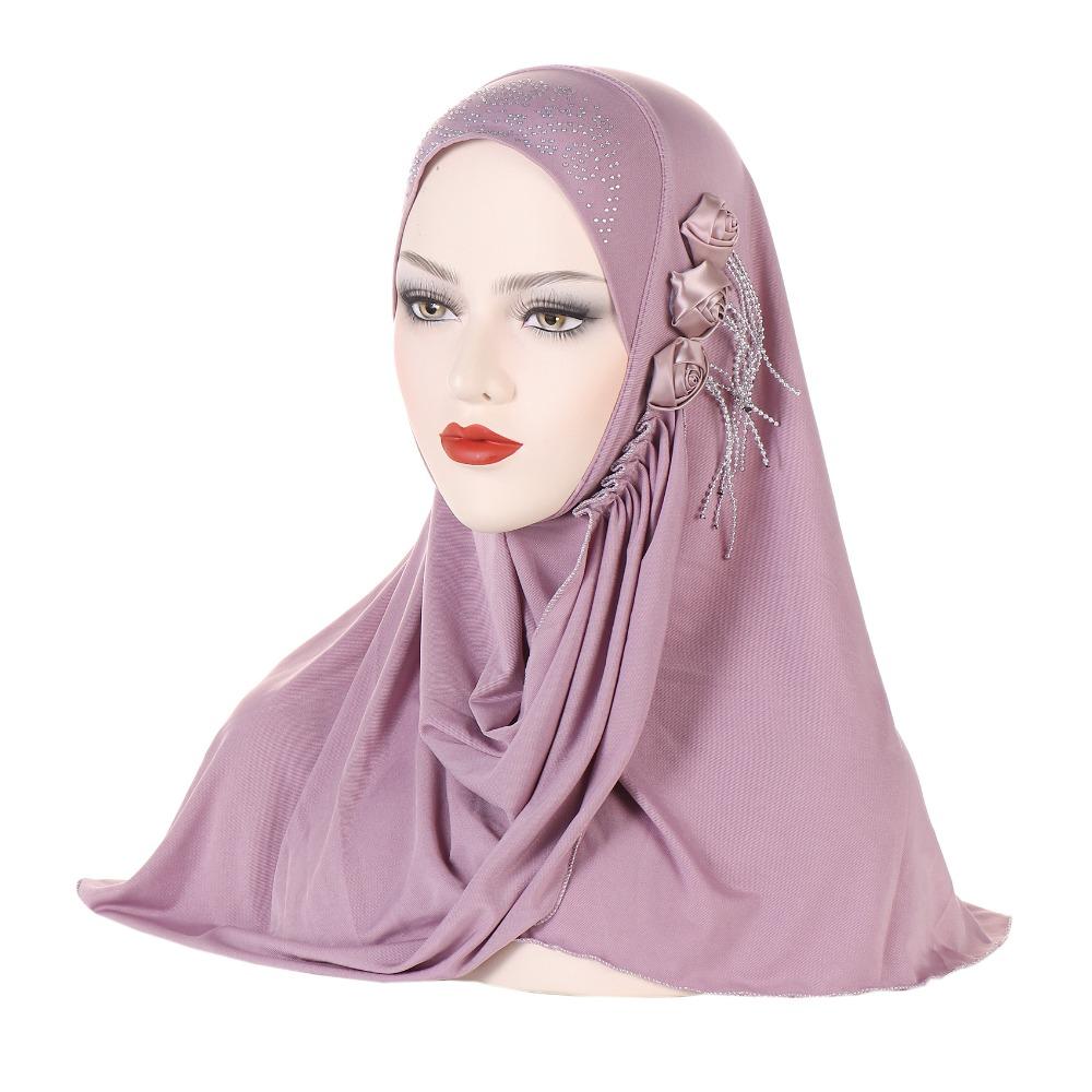 

Floral Women s Hijabs Full Cover Islamic Headscarf Classic Instant Turban Women s Wear