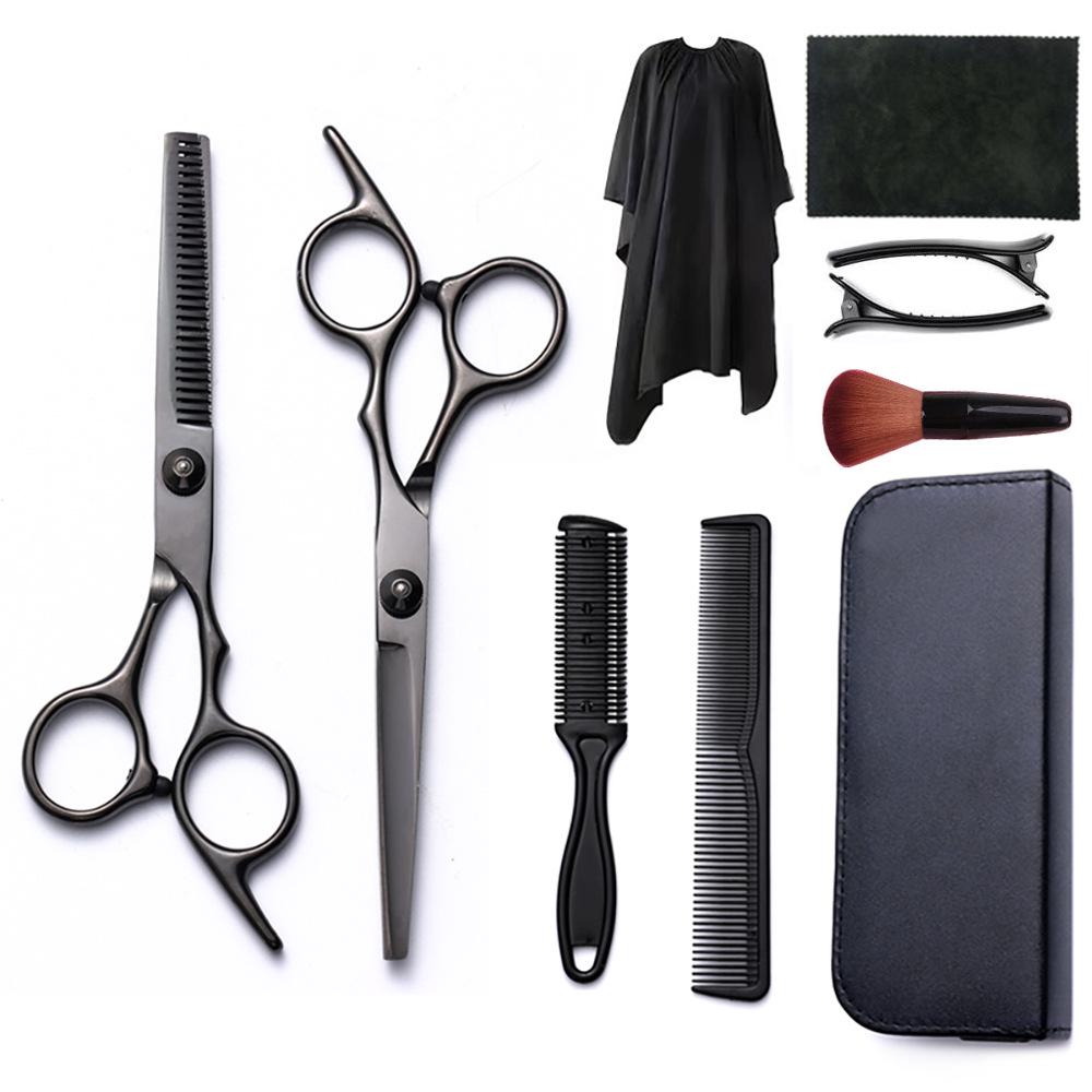 Hairdressing Scissors Set: Colored Straight-Tooth & Thinning Bangs Scissors for Professional Stylists