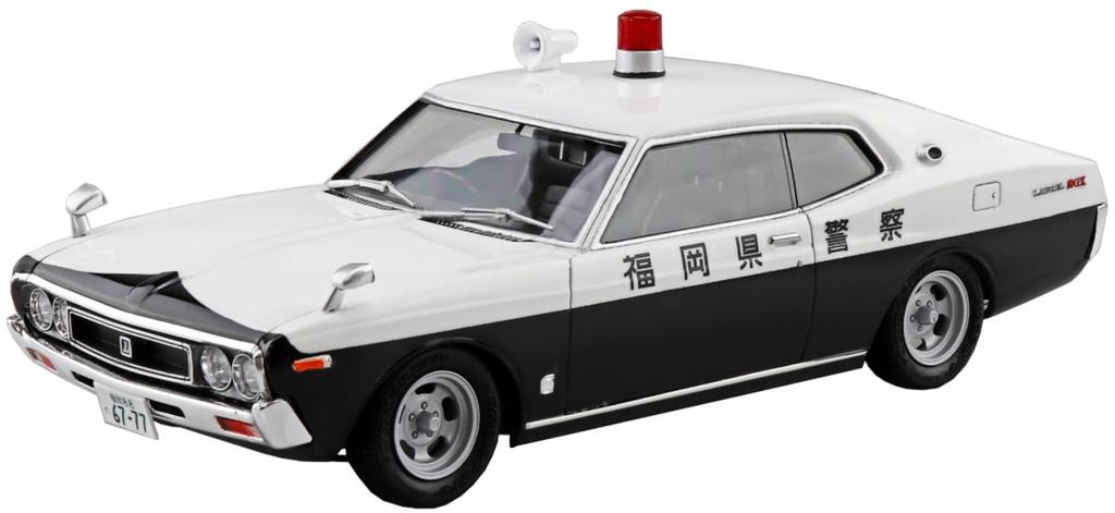 Aoshima Bunka Kyozai Seibu Keisatsu No. 10 C130 Laurel HT Investigative Patrol Car 1/24 Scale Plastic Model (Automobile)