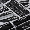 AAABU1 2PCS 3D ABS Kodiaq Karop Kamiq Superb Emblem Car Fender Side Wing Badge Sticker Decoration Car Modification Accessorie For SKODA