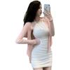 Sexy tight hip-wrapped suspender skirt women's spring and autumn slim-fitting dress waist elastic design Spice girl bottoming skirt