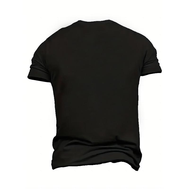 European sizes Men'S Fashion Short-Sleeved T-Shirt with Letter Pattern Print, Suitable for Teenagers As a Casual Crew Neck Top for Spring And Summer