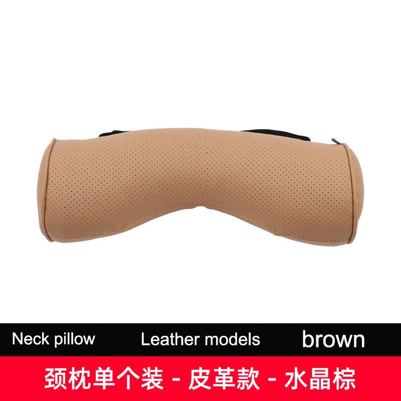 Car Neck Pillow Lumbar Support Leather Headrest Neck and Waist Protection Comfortable and Breathable Seat Interior Accessories