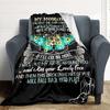 1pc Mom & Dad Memorial Quote Blanket - Perfect Gift for Birthdays, Christmas & Halloween- Soft, Warm & Versatile Yy250909101
