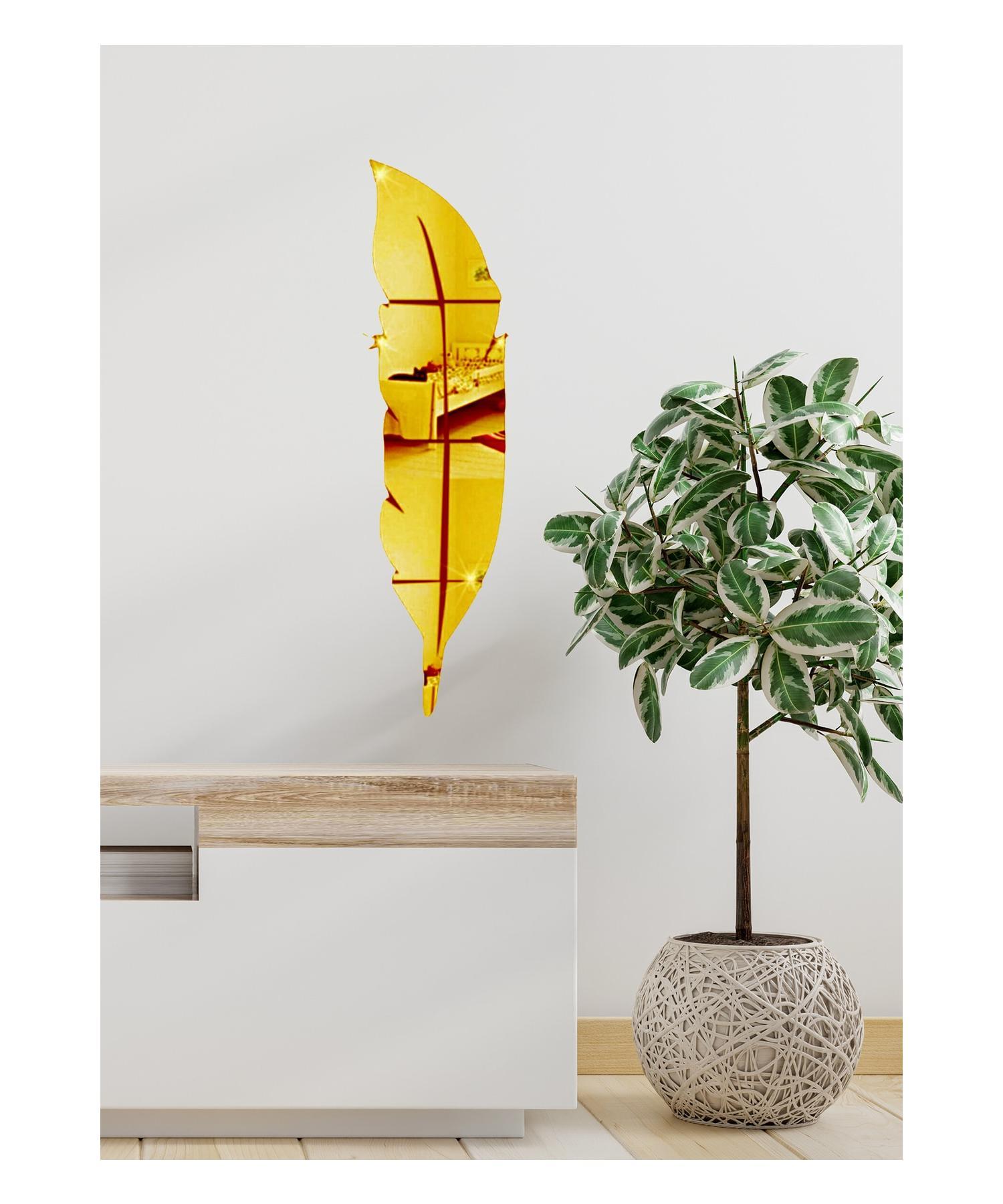 

Plexi Acrylic Mirror Feather Gold Decoration Product 20 X 80