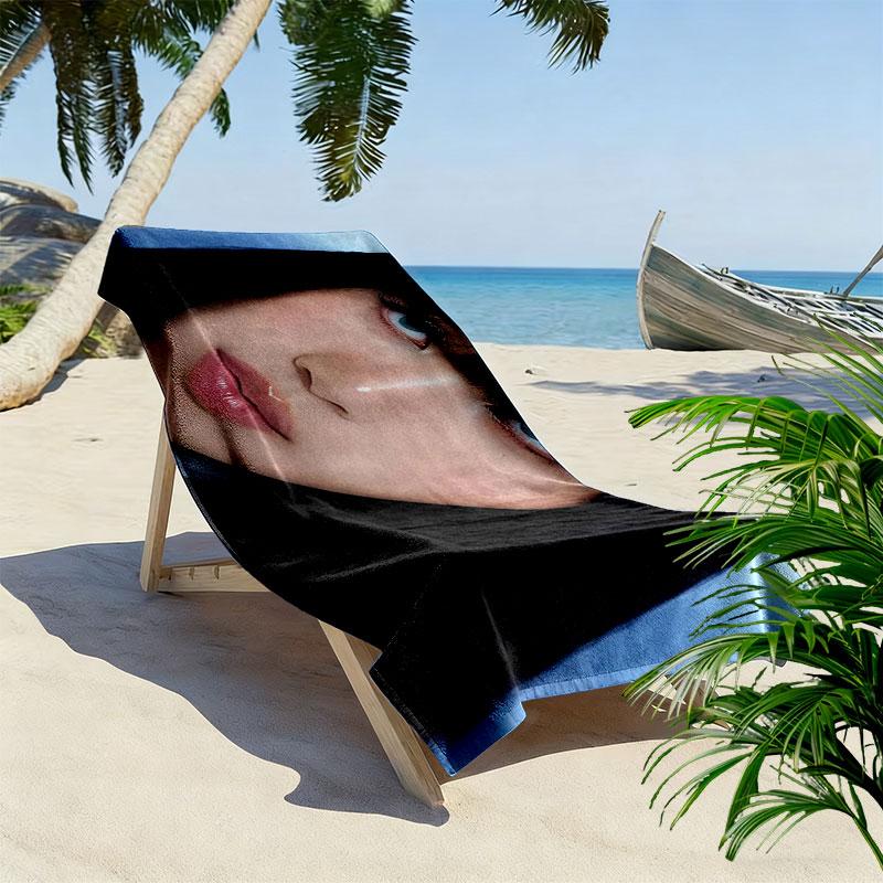 LISA Print Beach Towel, Large Soft Quick Dry Towel for Beach Camping Swimming