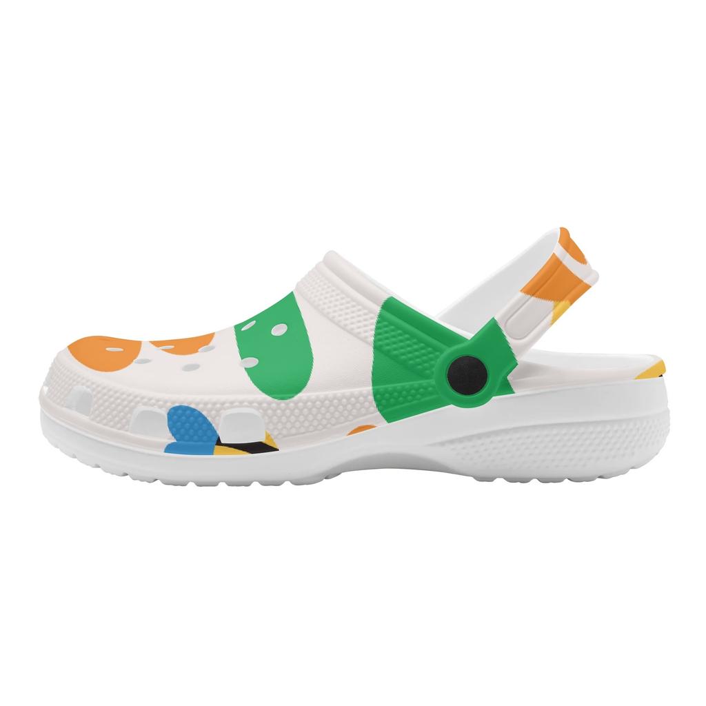 Cute Printed EVA Clogs Adult Unisex Ventilated Lightweight Slip On Casual Shoes Soft Sole Summer Sandals Daily Leisure Wear