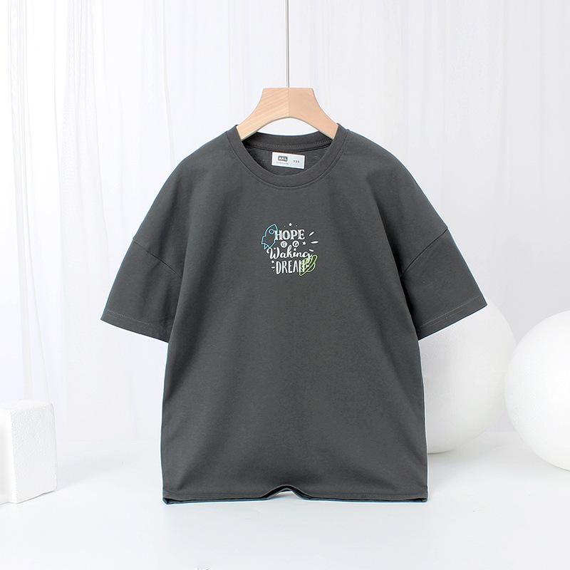 Children's T Summer Korean Version of the New Children's Short-sleeved CUHK Children's Style Breathable T Shirt Boy Short-sleeved T Shirt