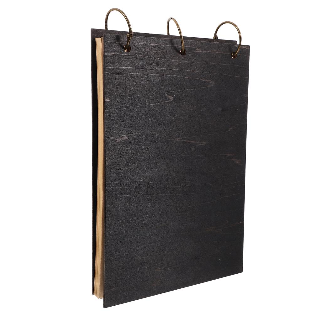 Timeless Vintage Scrapbook Style Wedding Guest Book in Rustic Wood Finish Ideal for Guest Sign in At Wedding Reception Or Party