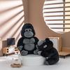 Lying Cute Cartoon Posture Black Gorilla Plush Toy Pendant For Bag Decoration