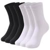 6 Paar Herrensocken aus Baumwolle, atmungsaktiv, schwarz/weiß, für den Frühling und Sommer, Übergröße EU 40–47