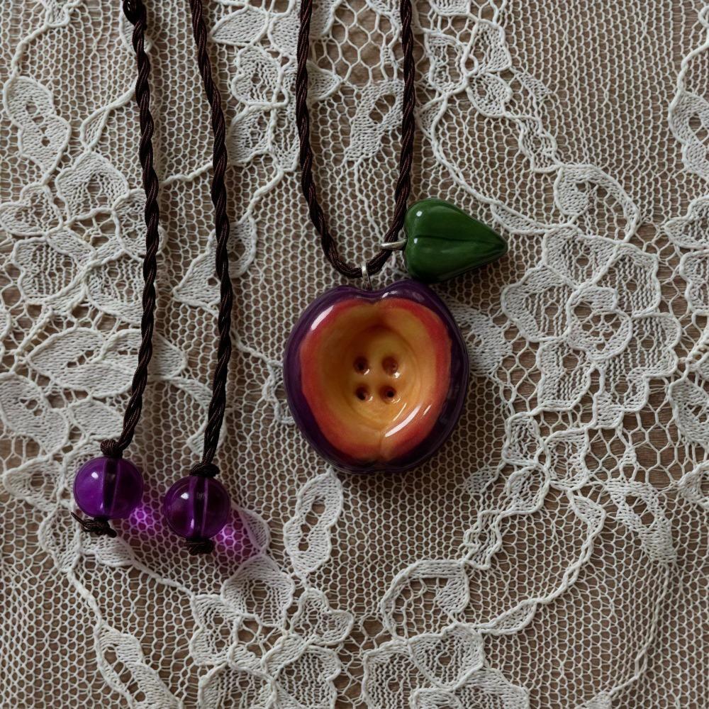Drop Oil Craft Finish Enamel Mini Pendants 3D Vegetable Drop Oil Beads Keychain Ornament Decor