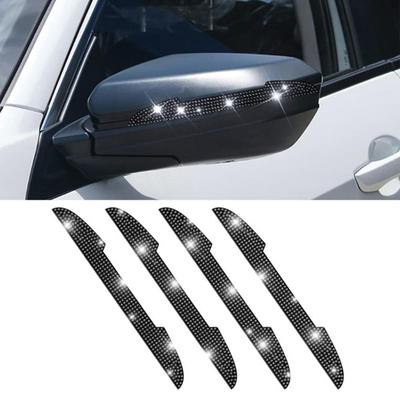 4 pezzi strisce anti-collisione paraurti per specchietto laterale con strass bling antigraffio