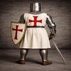 Templar Knight Full Armor Set with Shield Medieval Crusader Steel Costume