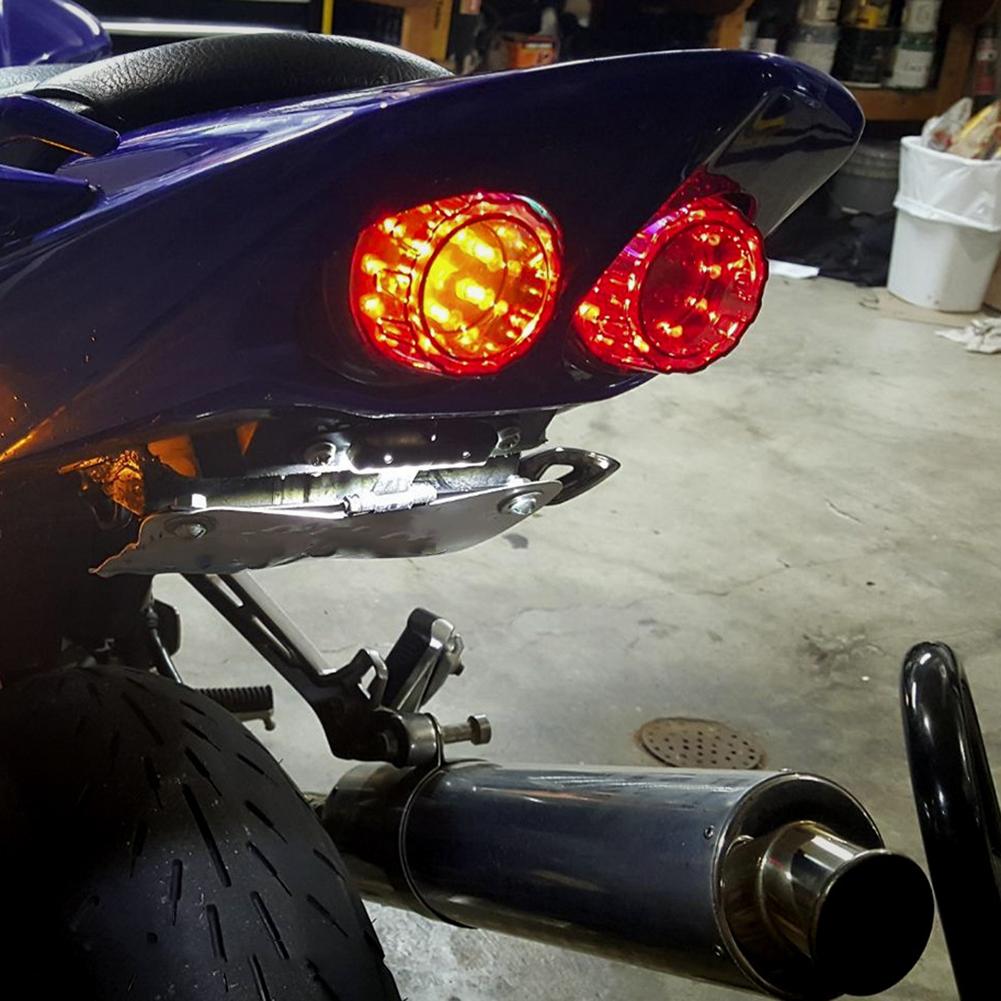 Universal Motorbike License Plate Led Integrated Tail Light Stop Light Lamp LED Brake Tail Lights With License Plate Lights