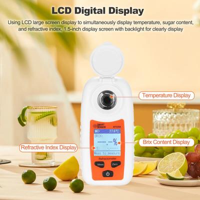 SMART SENSOR ST335A Digital Refractometer ATC Sugar Percent Tester 0-35% Brix Sugar Concentration Detector Honey Saccharometer