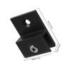 6Pcs Modern Black Aluminum Glass Clamps H-Type Mirror Holder Clips Secure Mounting for Glass Mirrors Acrylic Displays Wall Shelf