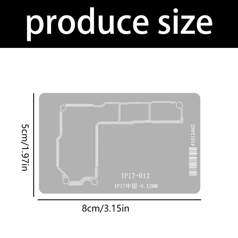 IPX17 Middle Layer Alignment Reballing Stencil Kit For Phone 17Air/17Pro/17ProMax Durability Steel Mesh Fixture Tool