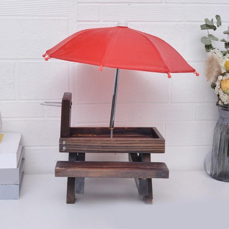 Small Pet Feeding Station Squirrels Feeder Outdoor Decorative Table Feeder With Protective Umbrella for Small Animal