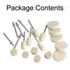 Wool Buffing Kit 129pcs for 3.175mm Rotary Tool for Polishing Metal and Wood Includes Various Felt Shapes and Sizes