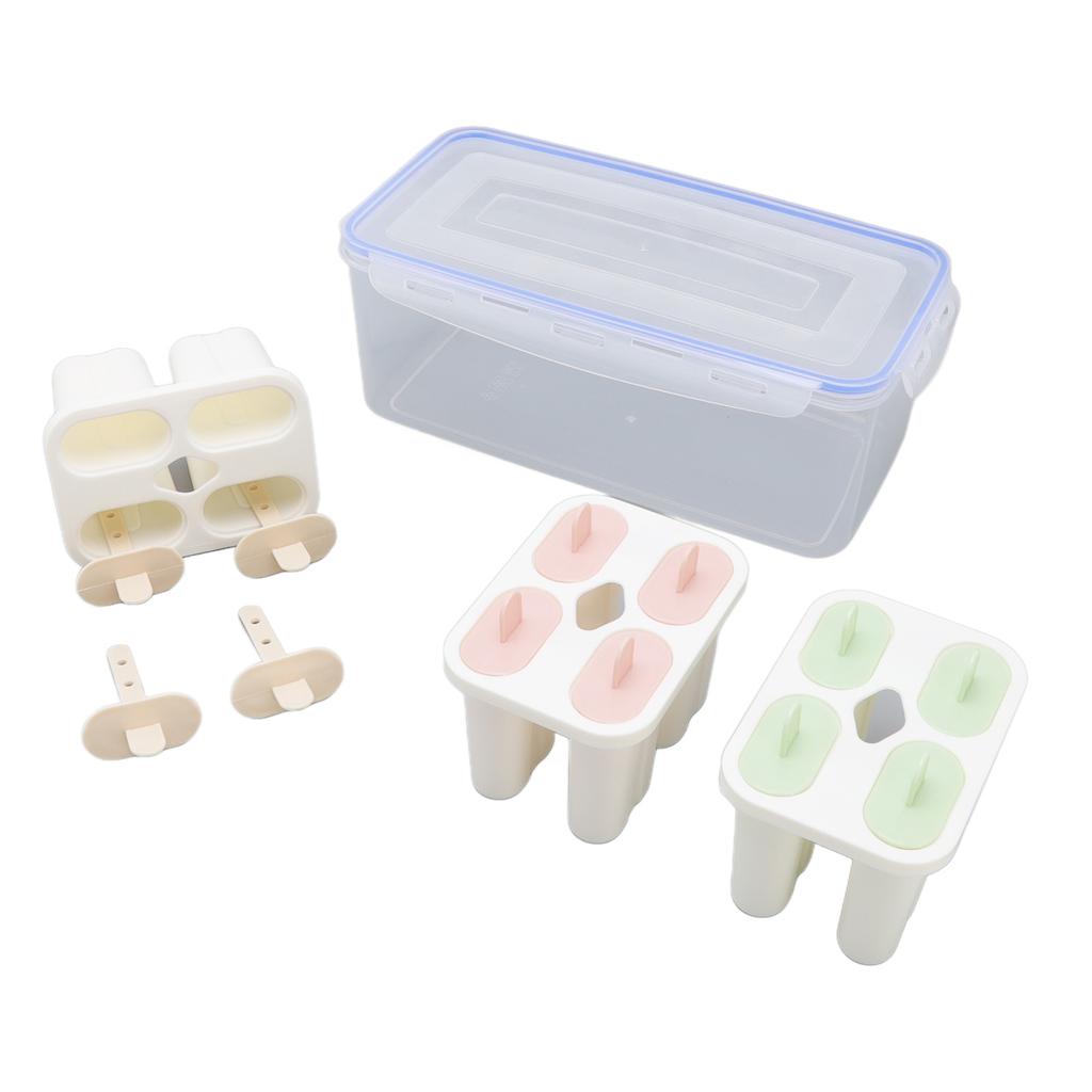 3pcs Ice Lolly Stick Molds PP Food Grade Reusable 12 Sticks Ice Cream Maker for Milk Yogurt Pudding