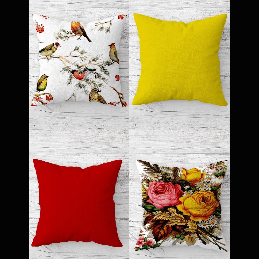Satın alın Cushion Case On The Clouds Yellow Red Flower And Bird