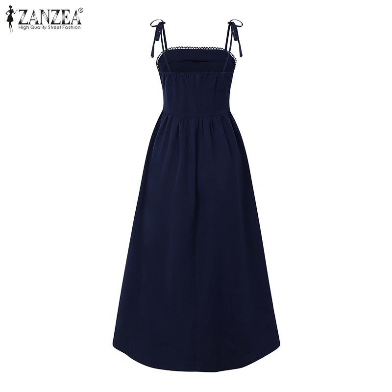 ZANZEA Womens Summer Casual Straps Sleeveless Slip Dress