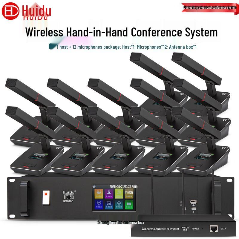 HuiDu RX8100 Professional Wireless Video Conference System (CN Version)