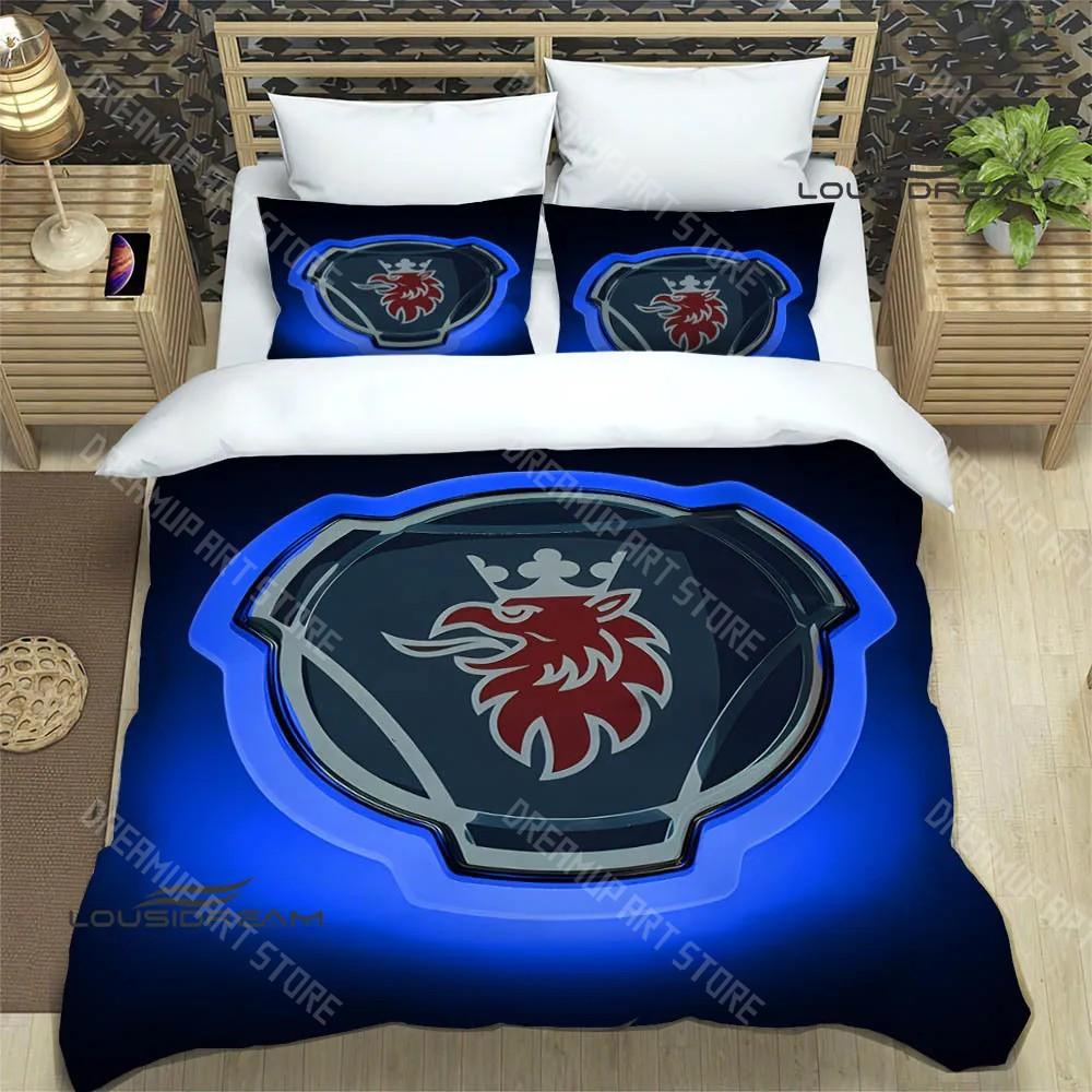 3D S-Scania Logo Printed Bedding Sets Exquisite Supplies Set Duvet Cover Bed Comforter Set Bedding Set Luxury Birthday Gift